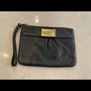 Marc Jacobs Black Leather Clutch Purse